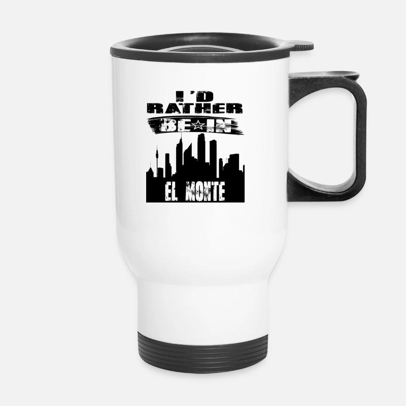 Gift Id rather be in El Monte - Thermal mug with handle - white