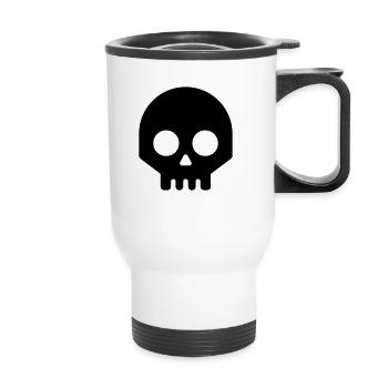 human skull - Tasse isotherme avec poignée - blanc - Devant