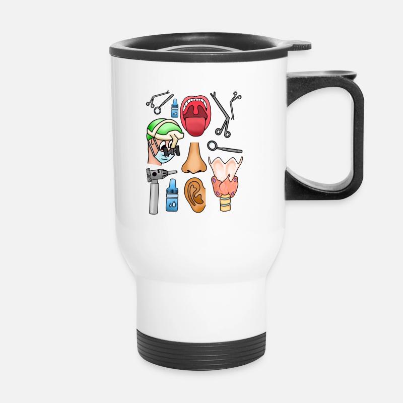 HNO-ORL - Thermobecher mit Tragegriff - Weiß