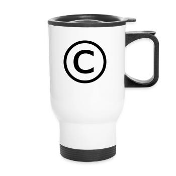 copyright c - Thermal mug with handle - white - Front