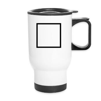 Carre (à personnaliser) - Tasse isotherme avec poignée - blanc - Devant