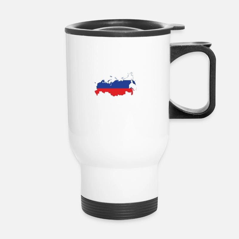 russland - Thermobecher mit Tragegriff - Weiß