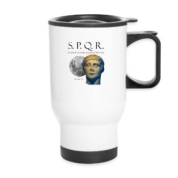 SPQR LUNAR Schürzen - Thermobecher mit Tragegriff - Weiß - Vorne
