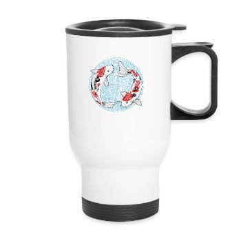 Koi circle - Tasse isotherme avec poignée - blanc - Devant