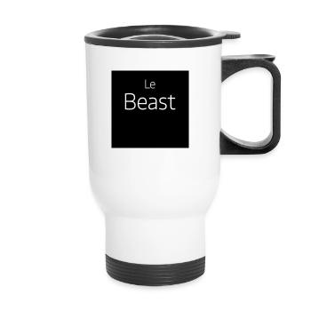Le respiration la bête instruction de type bête - Tasse isotherme avec poignée - blanc - Devant