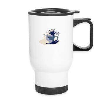 Coffee Wave - Thermobecher mit Tragegriff - Weiß - Vorne
