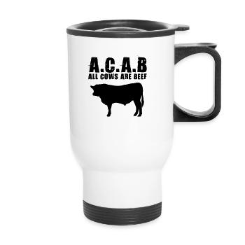 A.C.A.B - Thermobecher mit Tragegriff - Weiß - Vorne