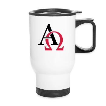 Alpha & Omega - Thermobecher mit Tragegriff - Weiß - Vorne