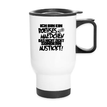 Ich bin ein Boehses Maedchen ... - Thermobecher mit Tragegriff - Weiß - Vorne