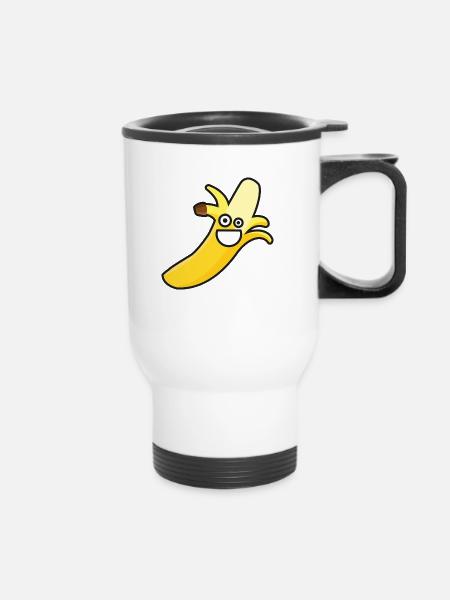 Banane - Thermobecher mit Tragegriff - Weiß