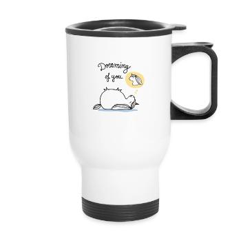 Fat Unicorn - Tasse isotherme avec poignée - blanc - Devant