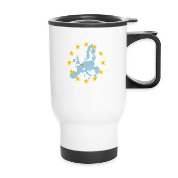 EU Belgium (EU Belgien) - Thermobecher mit Tragegriff - Weiß - Vorne