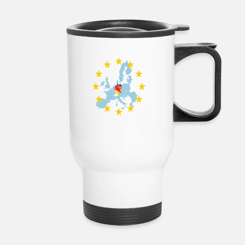EU Germany (Deutschland Europa) - Thermobecher mit Tragegriff - Weiß