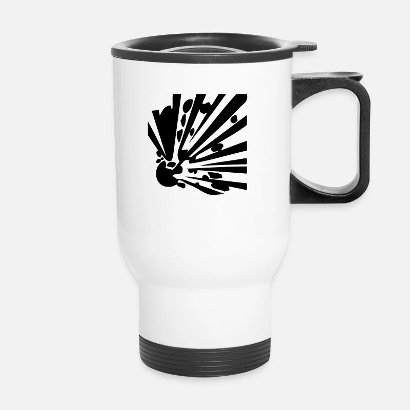 Explosive - Thermobecher mit Tragegriff - Weiß