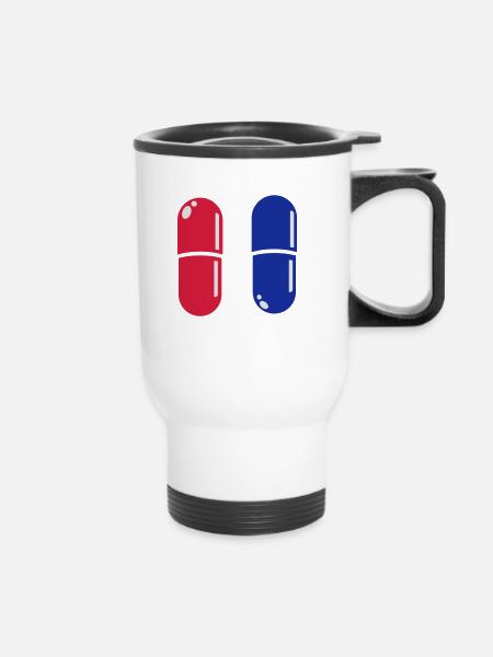 Welcome to the real world - Thermobecher mit Tragegriff - Weiß
