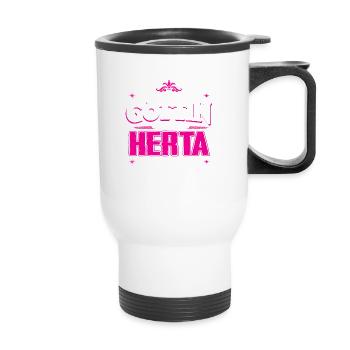 HERTA - Göttin - Thermobecher mit Tragegriff - Weiß - Vorne