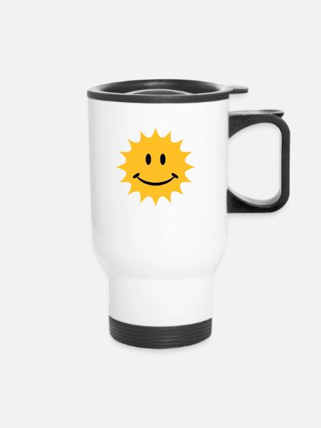 sun - Thermobecher mit Tragegriff - Weiß