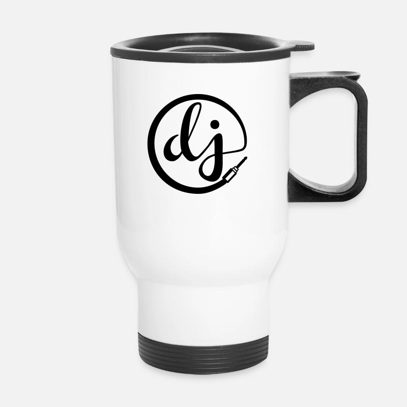 dj - Thermal mug with handle - white