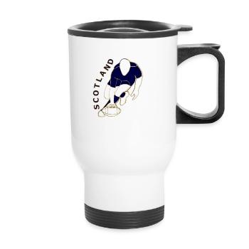 Scotland Rugby Player Team Style - Thermal mug with handle - white - Front