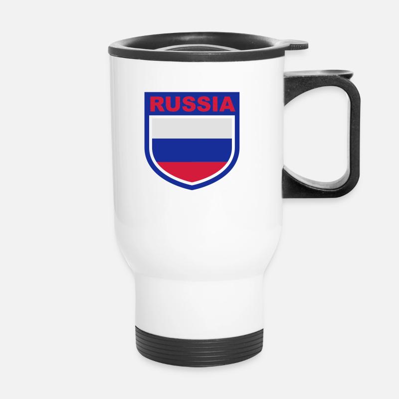 russia_emblem - Tasse isotherme avec poignée - blanc