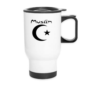 muslim - Thermobecher mit Tragegriff - Weiß - Vorne