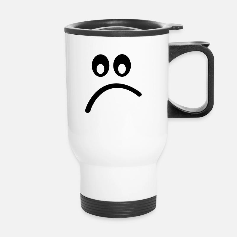 Smiley - Thermobecher mit Tragegriff - Weiß