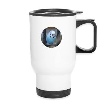 Bourgeons de perruche bleu - Tasse isotherme avec poignée - blanc - Devant