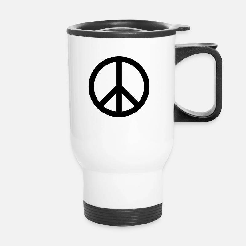 Peace - Thermal mug with handle - white