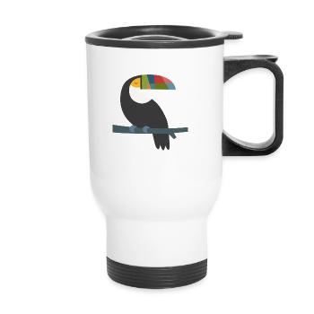 Tucan hétéroclite - Tasse isotherme avec poignée - blanc - Devant