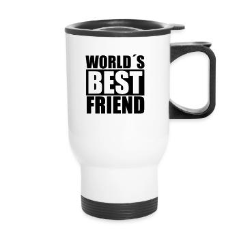 Worlds Best Friend - Thermal mug with handle - white - Front