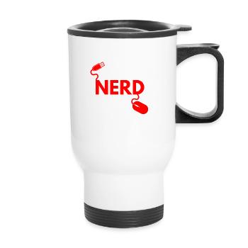 Computer Science Nerd - Thermal mug with handle - white - Front