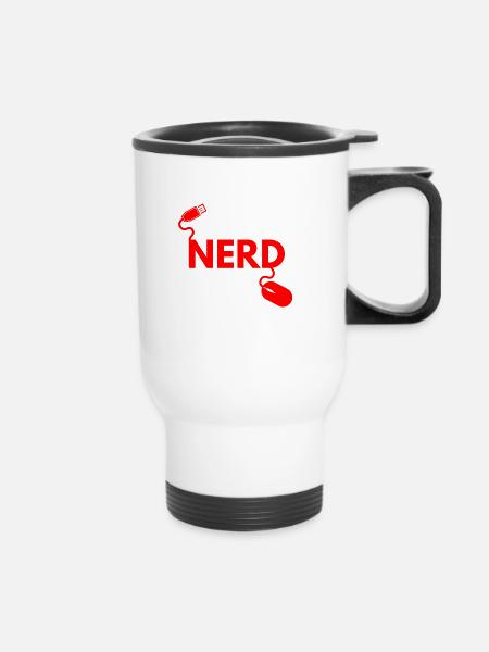 Informatik Nerd - Thermobecher mit Tragegriff - Weiß