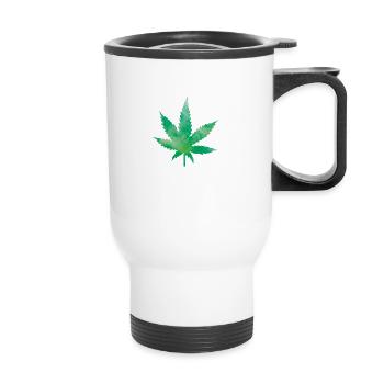 weed symbol - Thermobecher mit Tragegriff - Weiß - Vorne