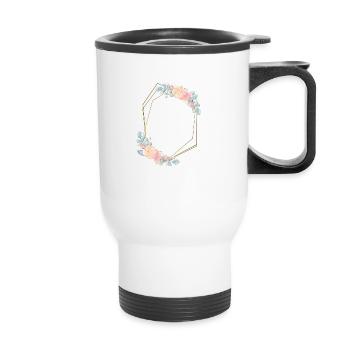 flower_bouquet_7b - Thermal mug with handle - white - Front