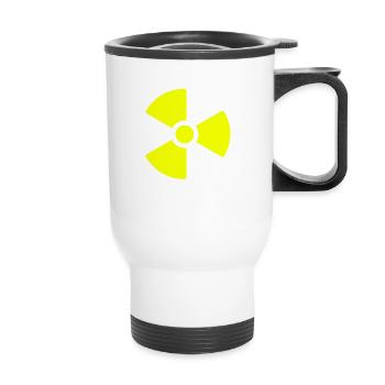 Radioactive design - Thermal mug with handle - white - Front
