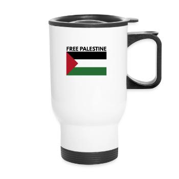 Free Palestine - Thermal mug with handle - white - Front