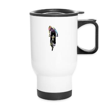 bmx race - Tasse isotherme avec poignée - blanc - Devant