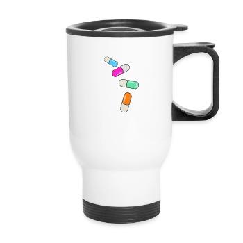 pills variant - Thermal mug with handle - white - Front