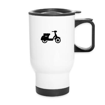 scooter - Thermal mug with handle - white - Front