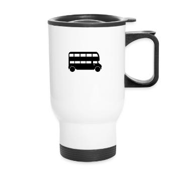 english bus - Thermal mug with handle - white - Front