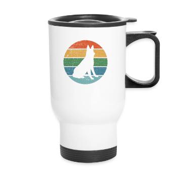 Shepherd Retro - Thermal mug with handle - white - Front