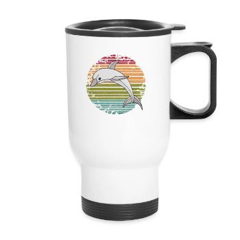 Dolphin - Thermal mug with handle - white - Front