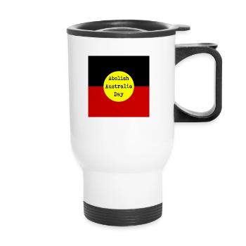 Australien-Tag abschaffen - Thermobecher mit Tragegriff - Weiß - Vorne