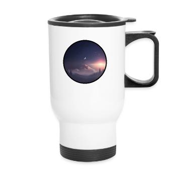 Mountain - Thermal mug with handle - white - Front