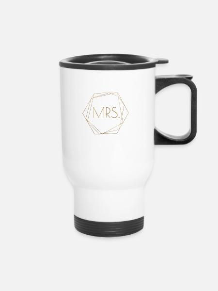 Mrs personalisierbar - Thermobecher mit Tragegriff - Weiß