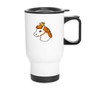 Pony Apricot - Thermal mug with handle - white - Front