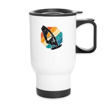 Windsurfer Windsurfer Windsurfing Retro Surf - Tasse isotherme avec poignée - blanc - Devant