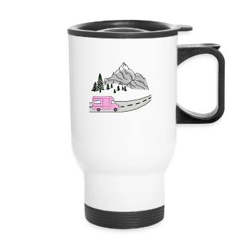 VAN LIFE VANLIFER NOMADS - Thermal mug with handle - white - Front