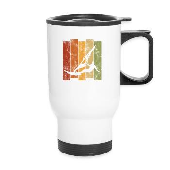 Windsurfing Windsurfen Windsurfer Surfen Retro - Thermobecher mit Tragegriff - Weiß - Vorne