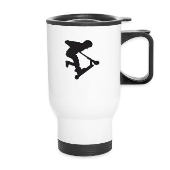 Trick scooter - Thermal mug with handle - white - Front